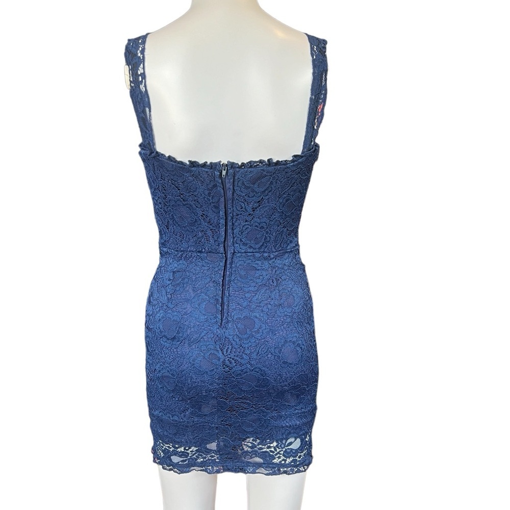 Speechless - Womens Blue Lace Mini Dress Sz. SM - Picture 6 of 12